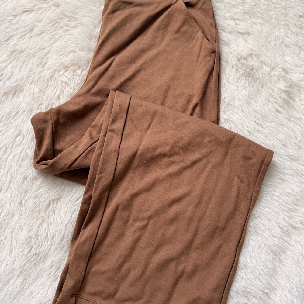 Brown Wide-Leg Trousers